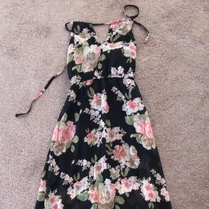 Black flowy maxi dress